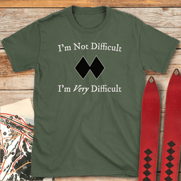 Very Difficult T Shirt Gift For Skier