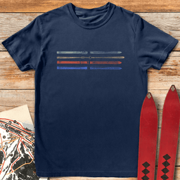 Vintage Ski Colors T Shirt Gift For Skier