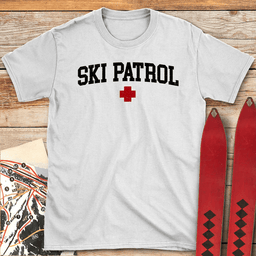 Varsity Ski Patrol T Shirt Gift For Skier