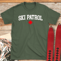 Varsity Ski Patrol T Shirt Gift For Skier