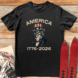 Uncle Sam America 250 T Shirt Gift For Skier