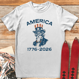 Uncle Sam America 250 T Shirt Gift For Skier