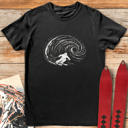 Swirl Ski T Shirt Gift For Skier