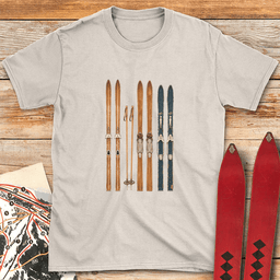 Vintage Ski Fence T Shirt Gift For Skier