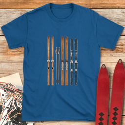 Vintage Ski Fence T Shirt Gift For Skier