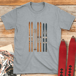 Vintage Ski Fence T Shirt Gift For Skier