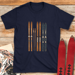 Vintage Ski Fence T Shirt Gift For Skier