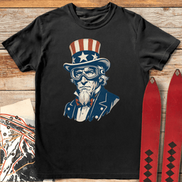 Uncle Sam Shreds T Shirt Gift For Skier