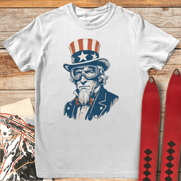 Uncle Sam Shreds T Shirt Gift For Skier