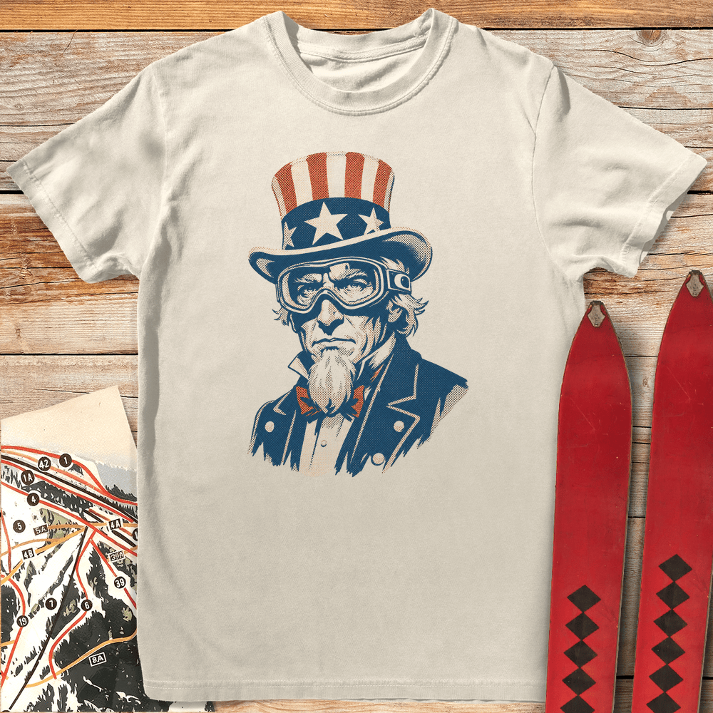 Uncle Sam Shreds T Shirt Gift For Skier