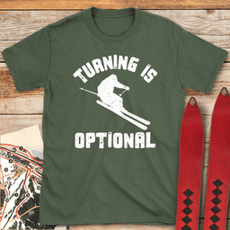 Turning Optional T Shirt Gift For Skier