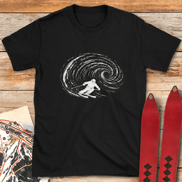 Swirl Ski T Shirt Gift For Skier