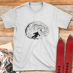 Swirl Ski T Shirt Gift For Skier