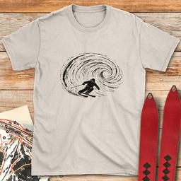 Swirl Ski T Shirt Gift For Skier