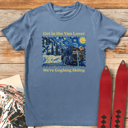 Van Gogh Ski T Shirt Gift For Skier