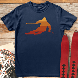 Sunset Carves T Shirt Gift For Skier