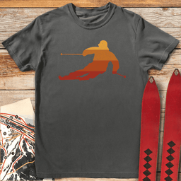 Sunset Carves T Shirt Gift For Skier