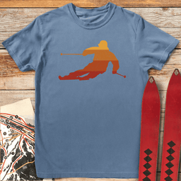 Sunset Carves T Shirt Gift For Skier