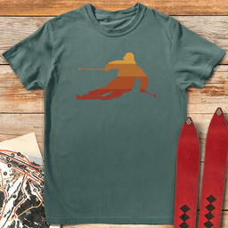Sunset Carves T Shirt Gift For Skier