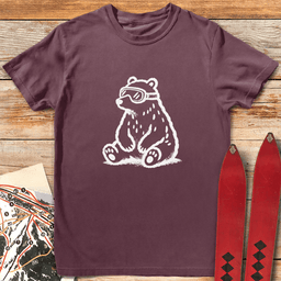 The Bear Sits T Shirt Gift For Skier