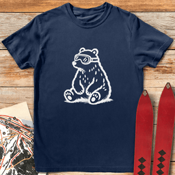 The Bear Sits T Shirt Gift For Skier