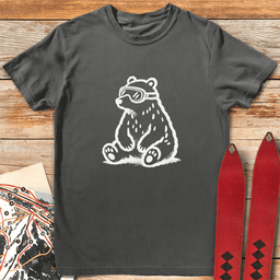 The Bear Sits T Shirt Gift For Skier
