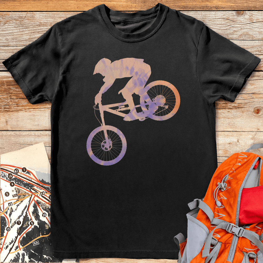 Tie Dye Bike Drop T Shirt Gift For Skier