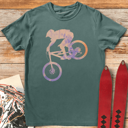 Tie Dye Bike Drop T Shirt Gift For Skier