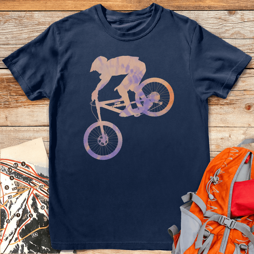 Tie Dye Bike Drop T Shirt Gift For Skier