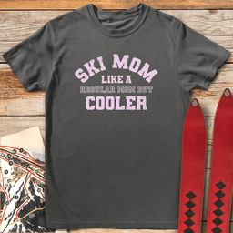 Varsity Ski Mom T Shirt Gift For Mom