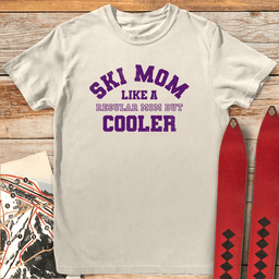 Varsity Ski Mom T Shirt Gift For Mom