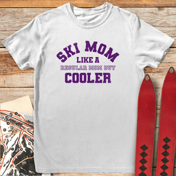 Varsity Ski Mom T Shirt Gift For Mom
