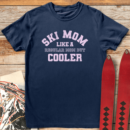 Varsity Ski Mom T Shirt Gift For Mom