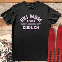Varsity Ski Mom T Shirt Gift For Mom