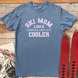 Varsity Ski Mom T Shirt Gift For Mom