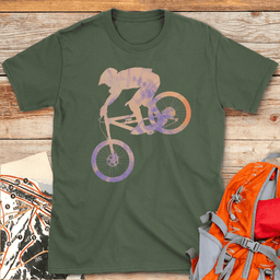 Tie Dye Bike Drop T Shirt Gift For Skier