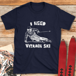 Vitamin Skier T Shirt Gift For Skier