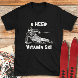 Vitamin Skier T Shirt Gift For Skier