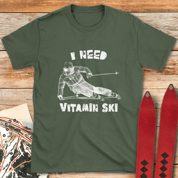 Vitamin Skier T Shirt Gift For Skier