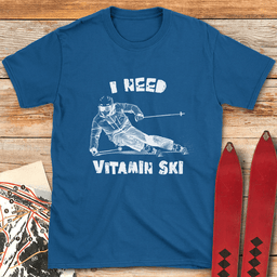 Vitamin Skier T Shirt Gift For Skier