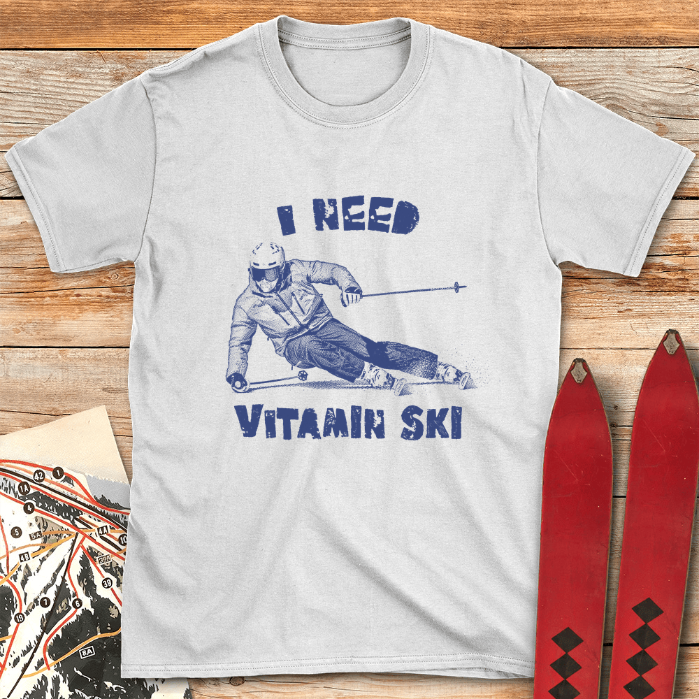 Vitamin Skier T Shirt Gift For Skier