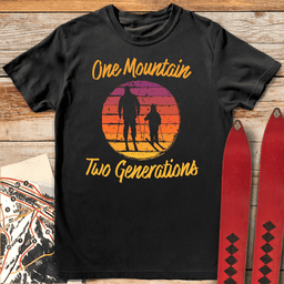 Two Generations T Shirt Gift For Skier