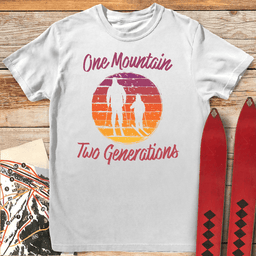 Two Generations T Shirt Gift For Skier