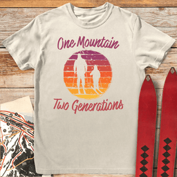 Two Generations T Shirt Gift For Skier