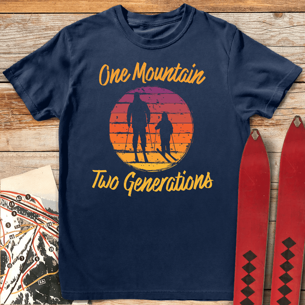 Two Generations T Shirt Gift For Skier