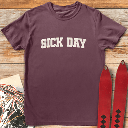 Varsity Sick Day T Shirt Gift For Skier