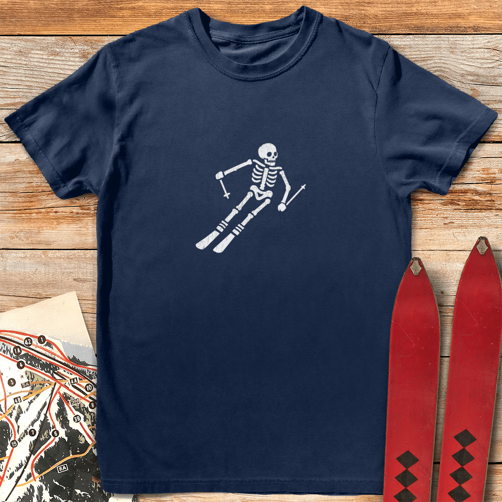 Undead Skier T Shirt Gift For Skier