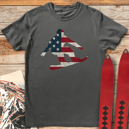 USA Flag Snowboard T Shirt Gift For Snowboarder