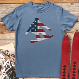 USA Flag Snowboard T Shirt Gift For Snowboarder