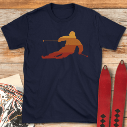 Sunset Carves T Shirt Gift For Skier